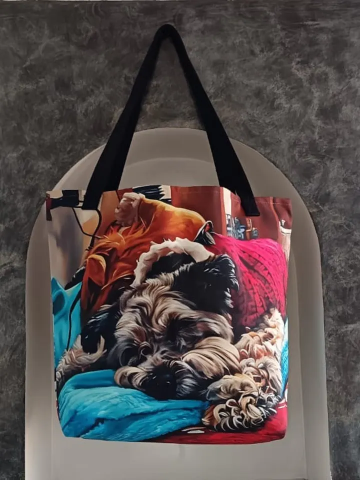 LUKAS 💙 / LARGE TOTE BAG WITH POCKET & ALL-OVER PRINT product image (2)