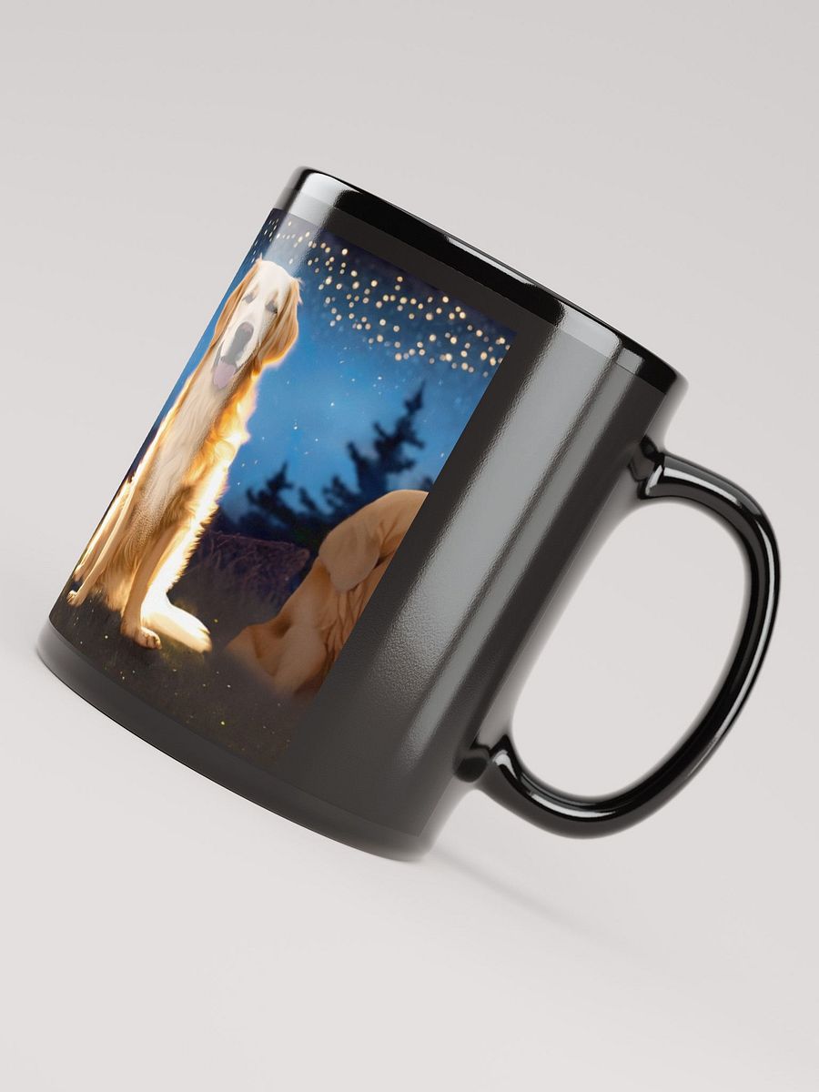 Campfire Design Companion: a Golden Retriever Black Glossy Mug for Dog product image (6)