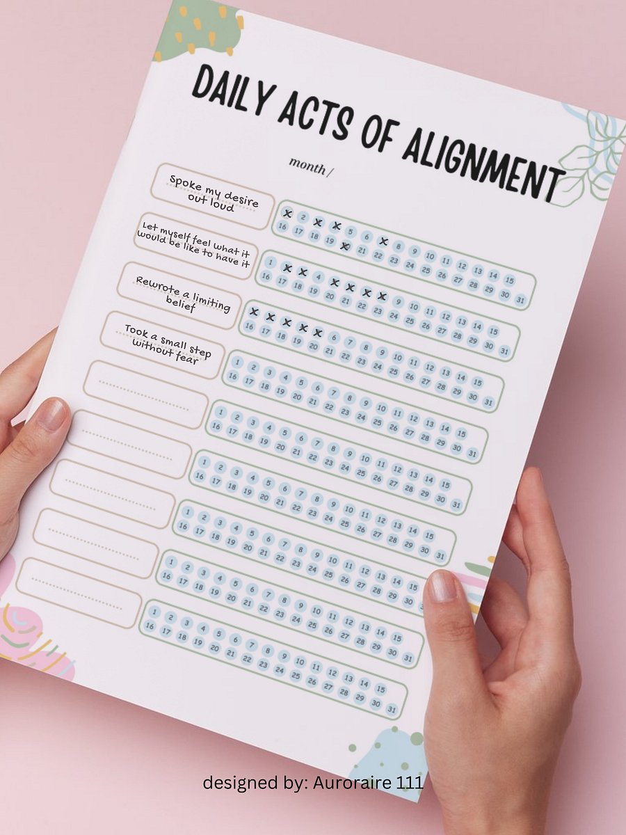 Manifestation Journal | Printable + Digital | 31 Days | Daily Alignment + Tracker + Planner product image (6)