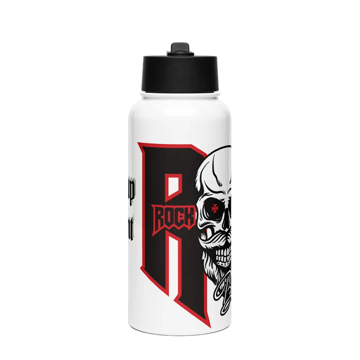 Rock King 32oz Stainless Steel Water Bottle – “Drink Up, Peasant” product image (1)