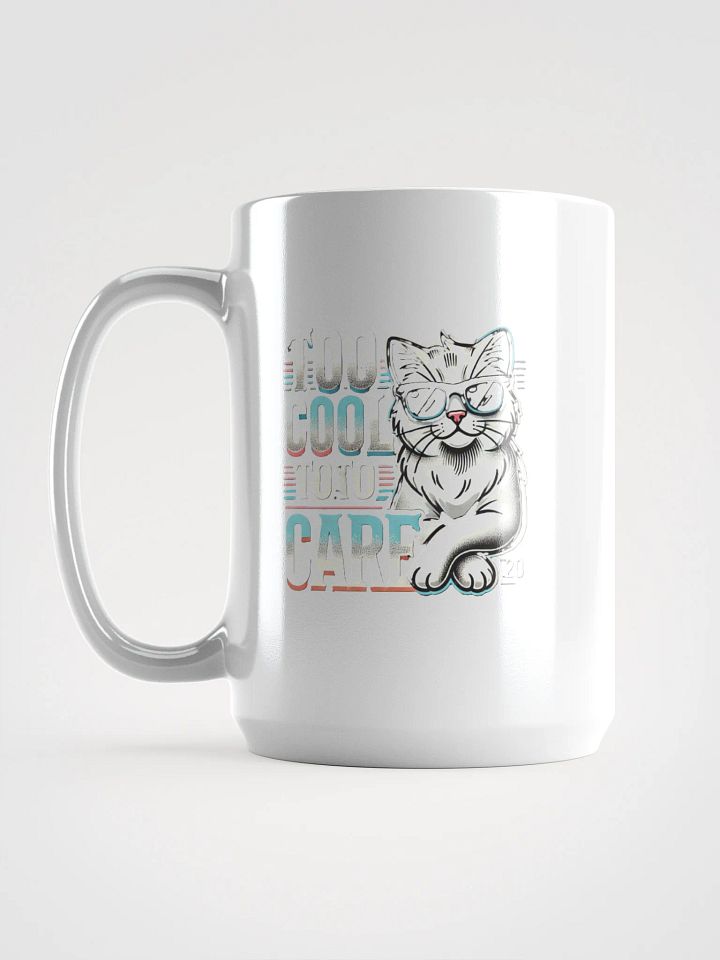 Cool Cat Attitude White Glossy Mug product image (2)