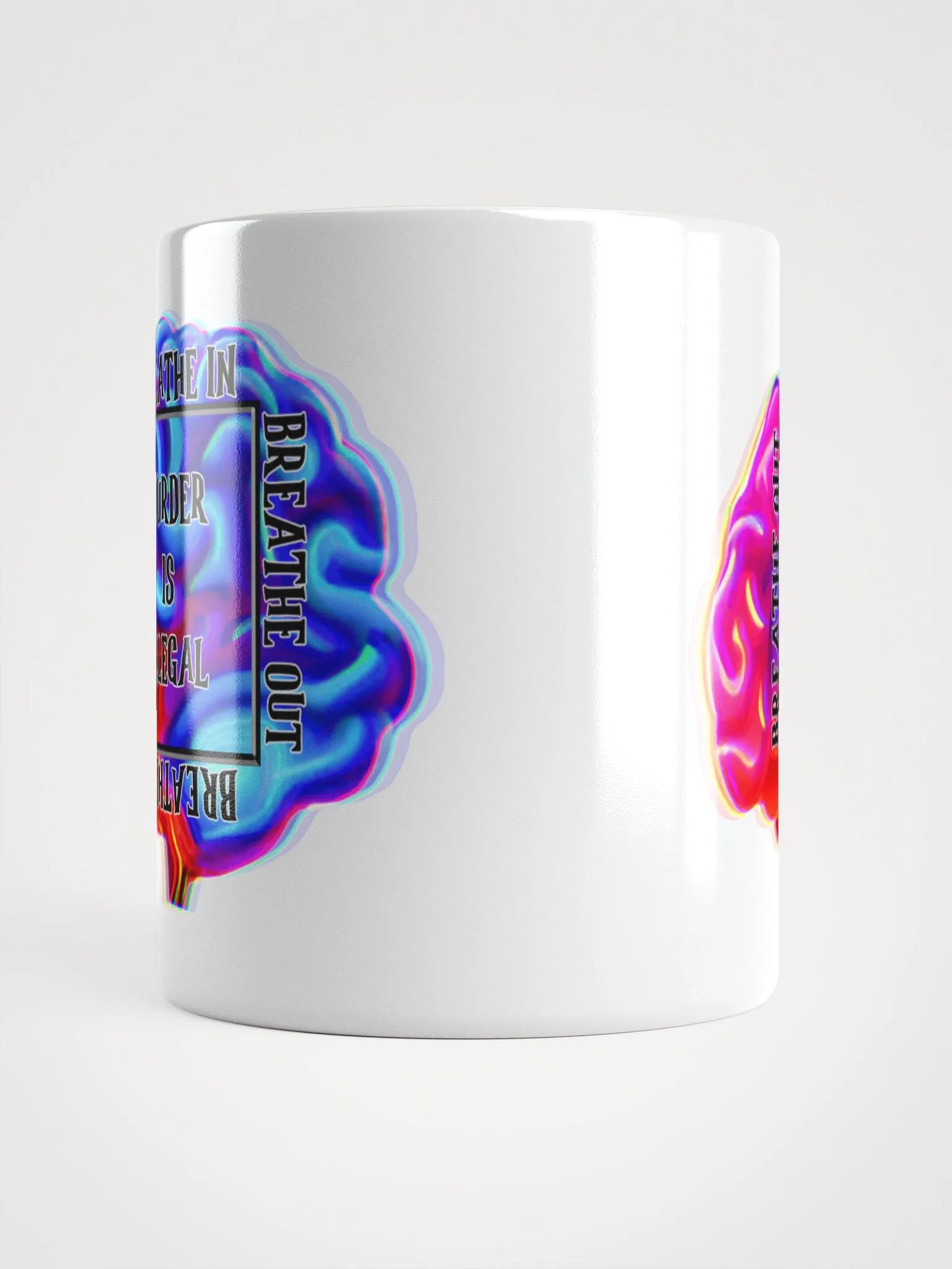 Breathe White Glossy Mug product image (5)