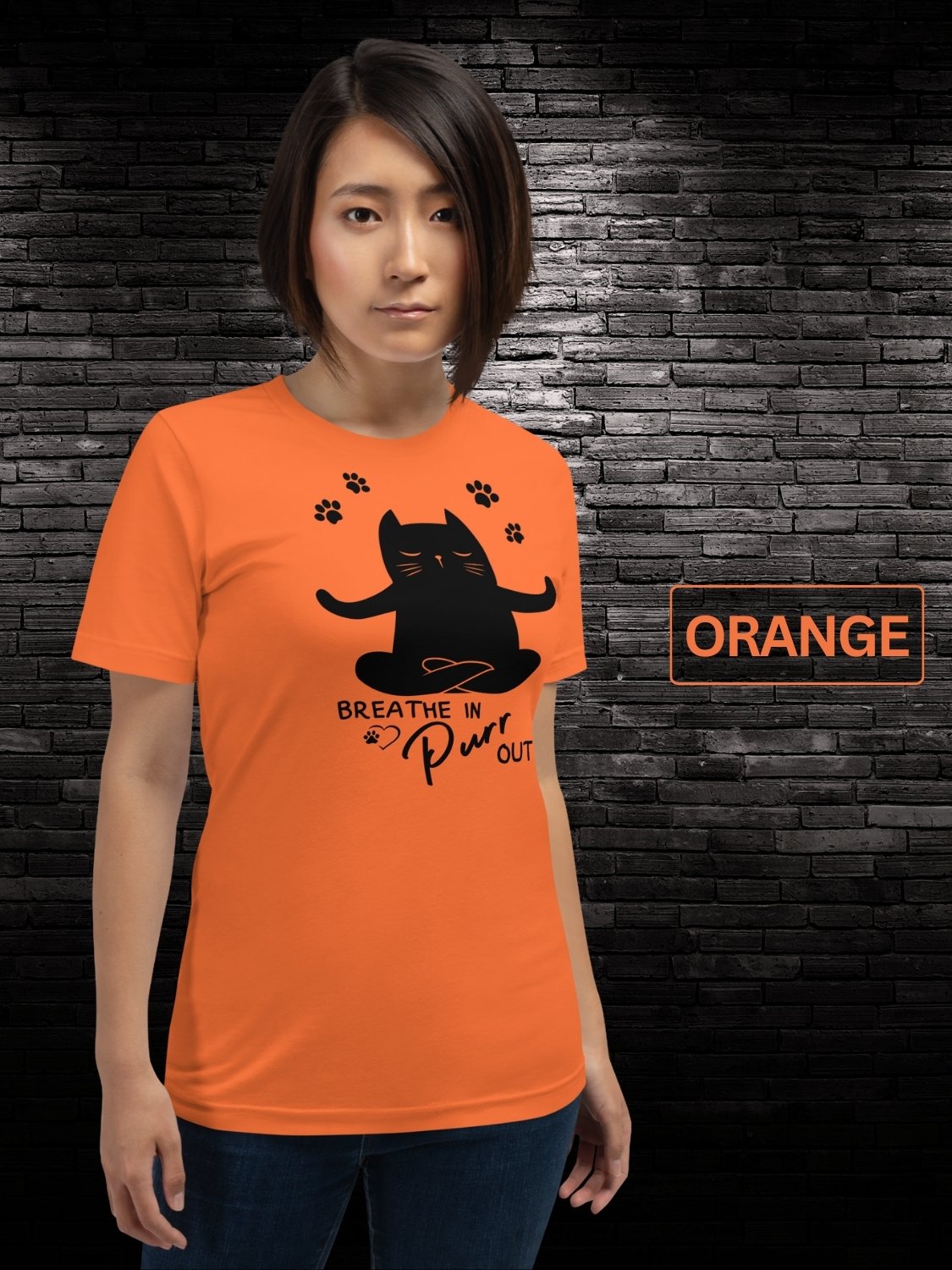 Breathe In, Purr Out T-Shirt (light colors) product image (3)