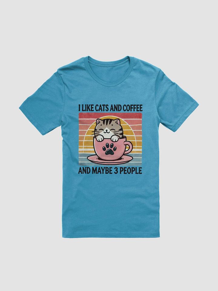 I Like Cats and Coffee And Maybe 3 People - Retro T-Shirt product image (1)