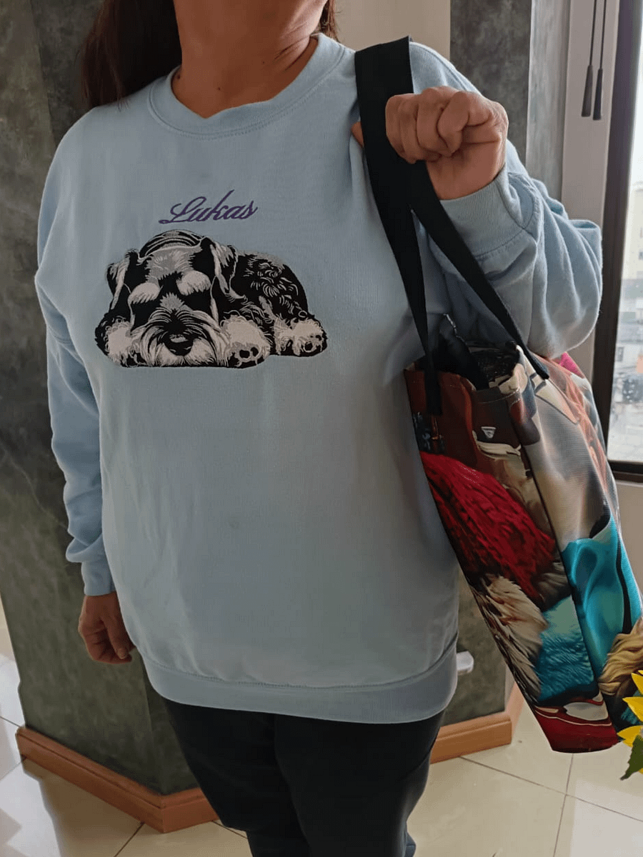 LUKAS 💙 / LARGE TOTE BAG WITH POCKET & ALL-OVER PRINT product image (6)
