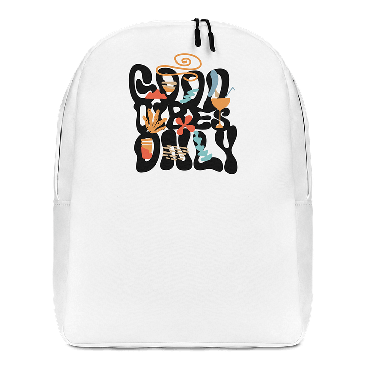 Good Vibes Only white Backpack product image (1)