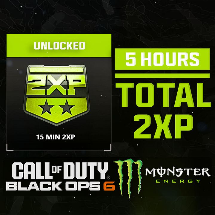 Black Ops 6 X Monster Energy 5 Hour 2XP Bundle! product image (1)