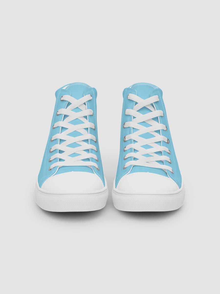 Baby Blue Starbright The Band Women's High Top Canvas Shoes product image (2)
