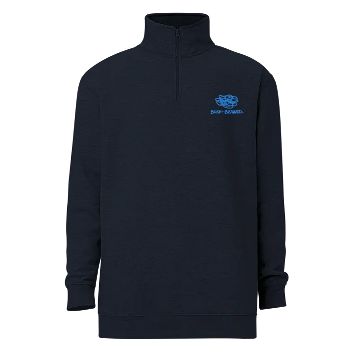 BUSY-BRAINED (aqua) embroidered quarter zip product image (11)