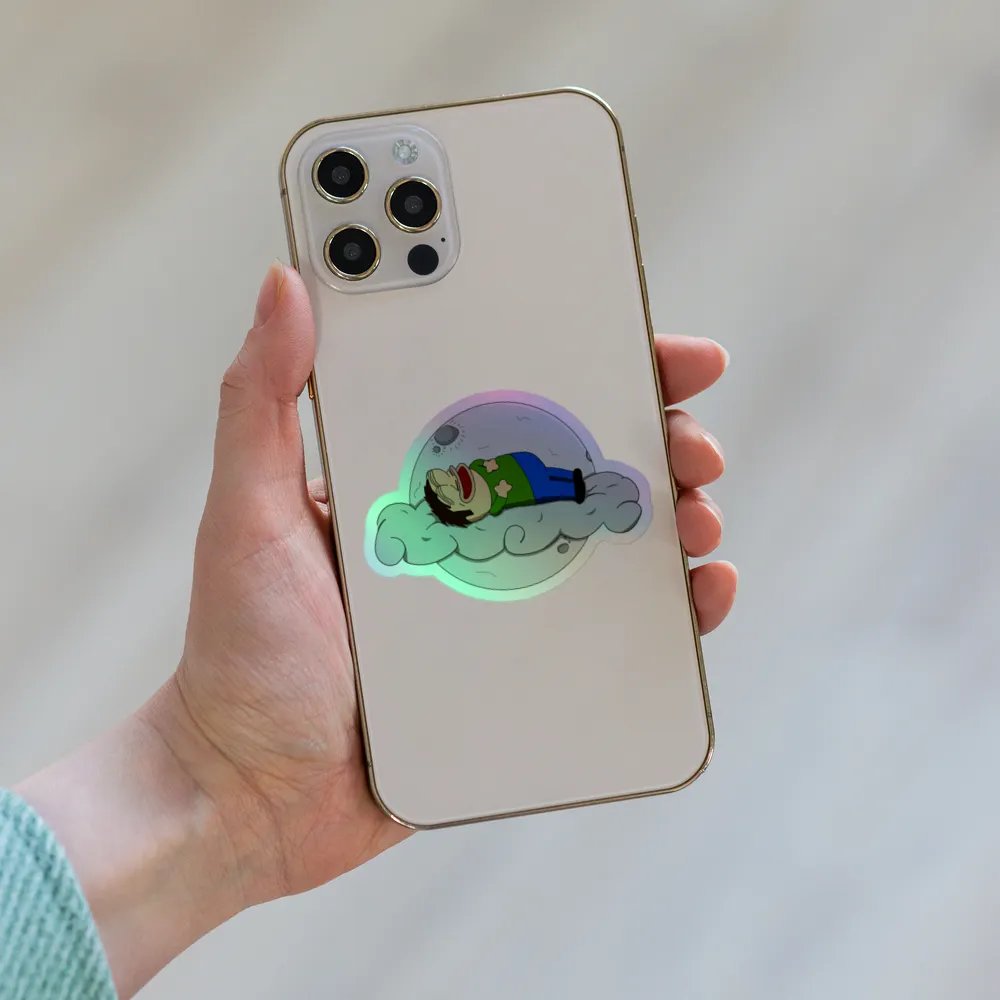 Mijo on Clouds Holographic Sticker product image (6)