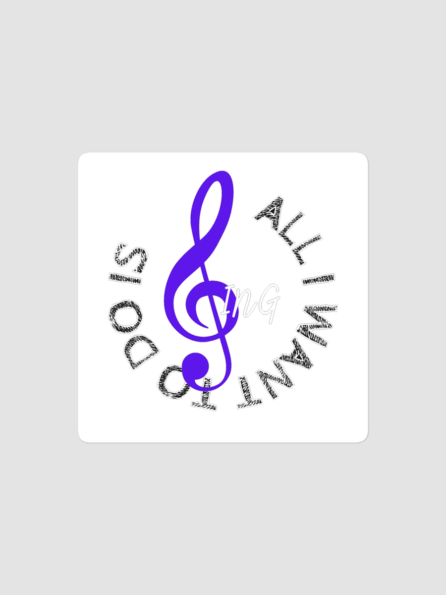 Circle sing white stickers product image (1)