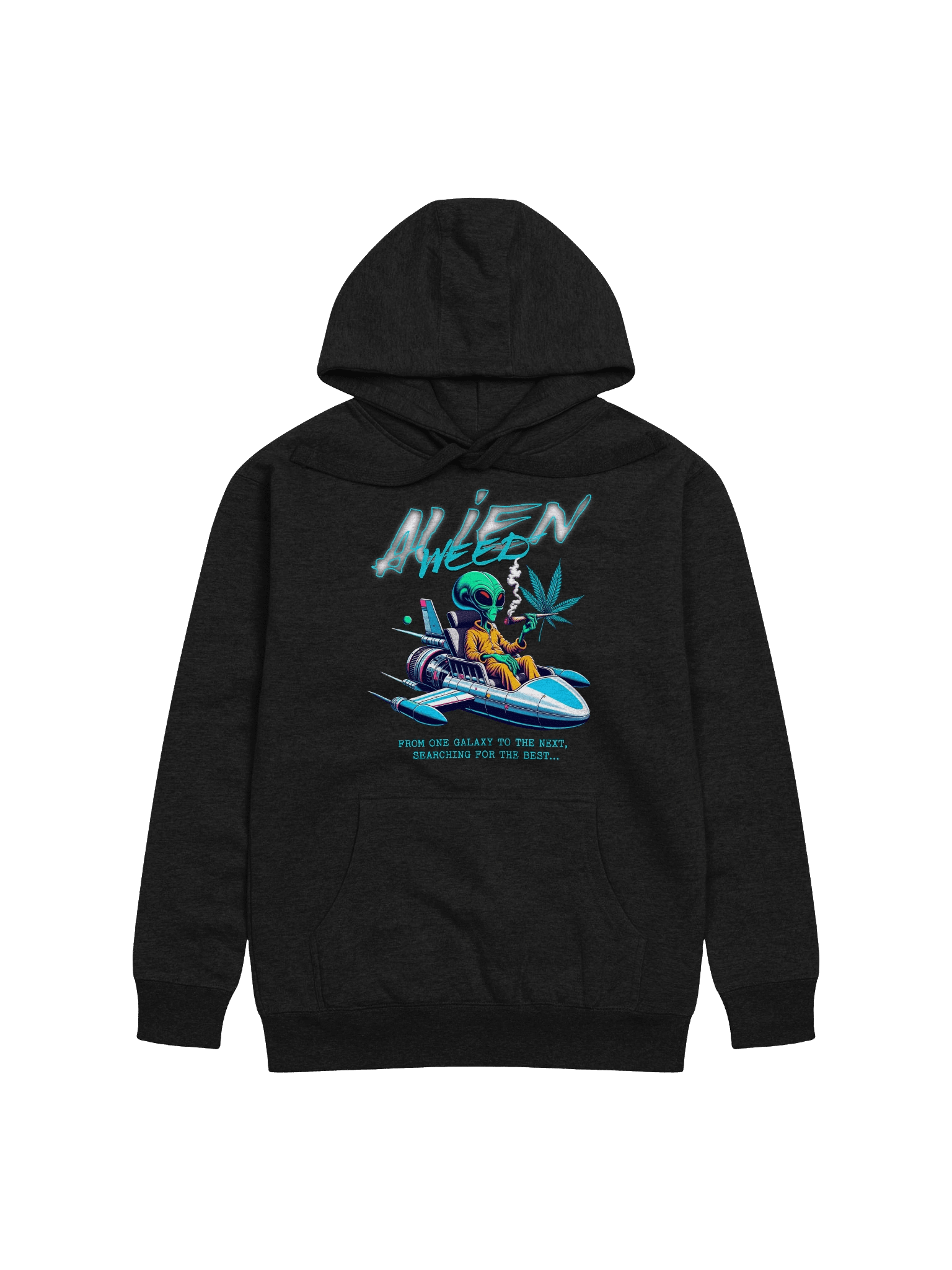 Alien Weed - Searching the Galaxy Hoodie - Premium Unisex Fit product image (4)