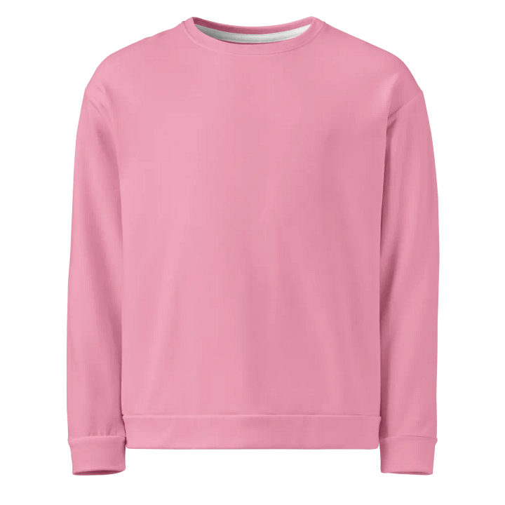 Plain Bubblegum Pink Soft Summer Unisex Recycled Polyester Heavyweight Premium Sweatshirt by Treasure Pie product image (1)