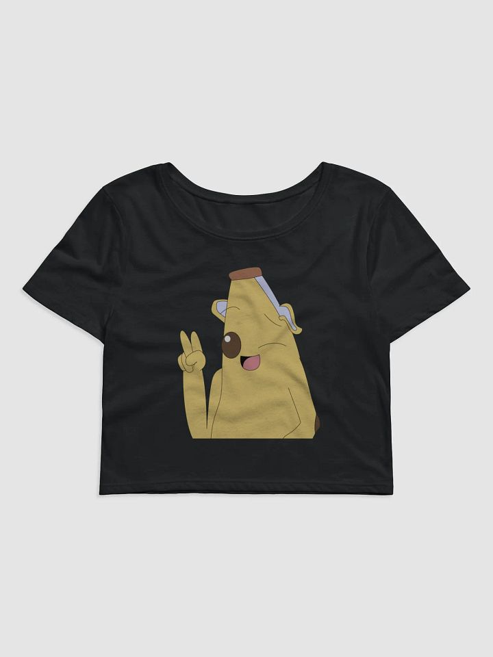 Peace Out Yellow Cartoon Crop Tee product image (1)