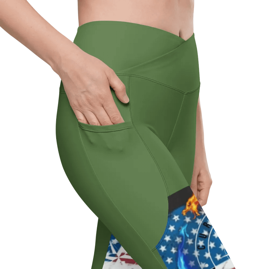 Leggings w pockets fern green product image (9)
