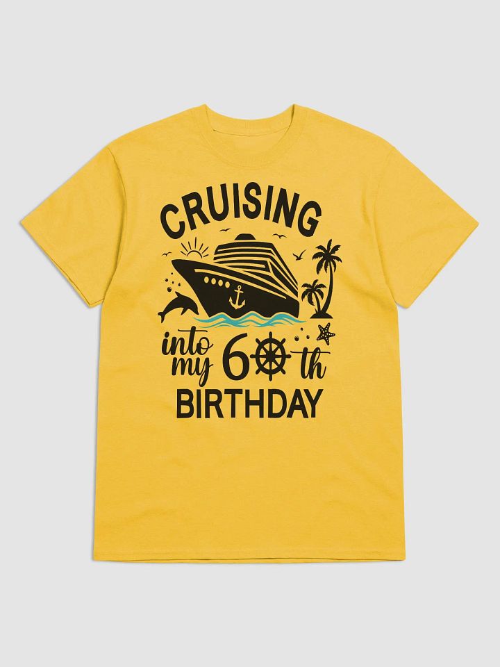 Cruising Into 60th Birthday Gildan 5000 Heavyweight T-Shirt (Daisy) product image (1)