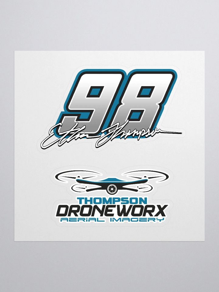 Ethan Thompson #98 & Drone Worx Window Decals product image (1)