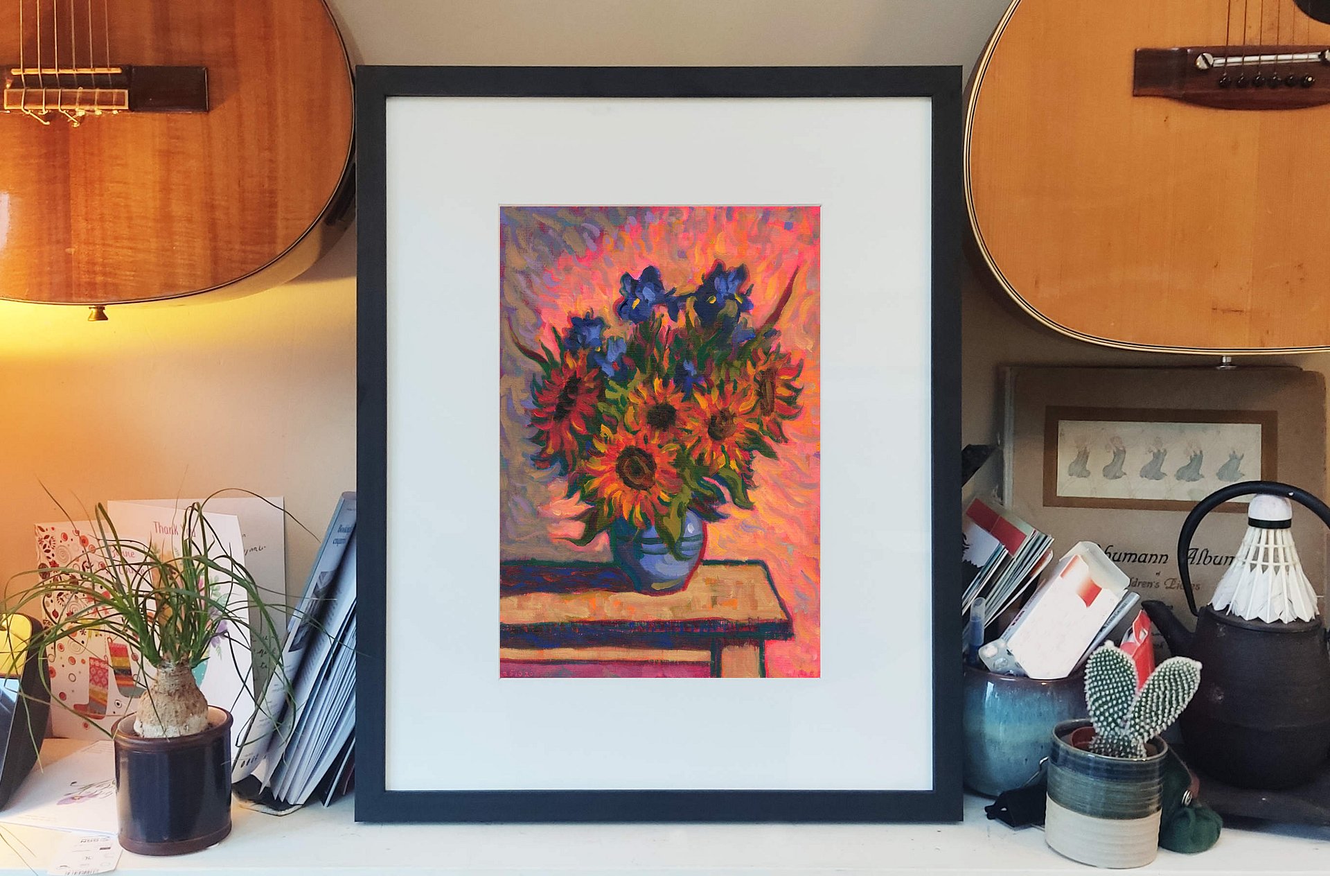 251020 Red Sunflowers Study Original product image (2)