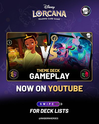 [THEME DECK GAMEPLAY] 🟡🟣 THE PRINCESS AND THE FROG vs. 🟢🔴 A GOOFY MOVIE

Our new Casual Theme Deck Gameplay puts two franchis...