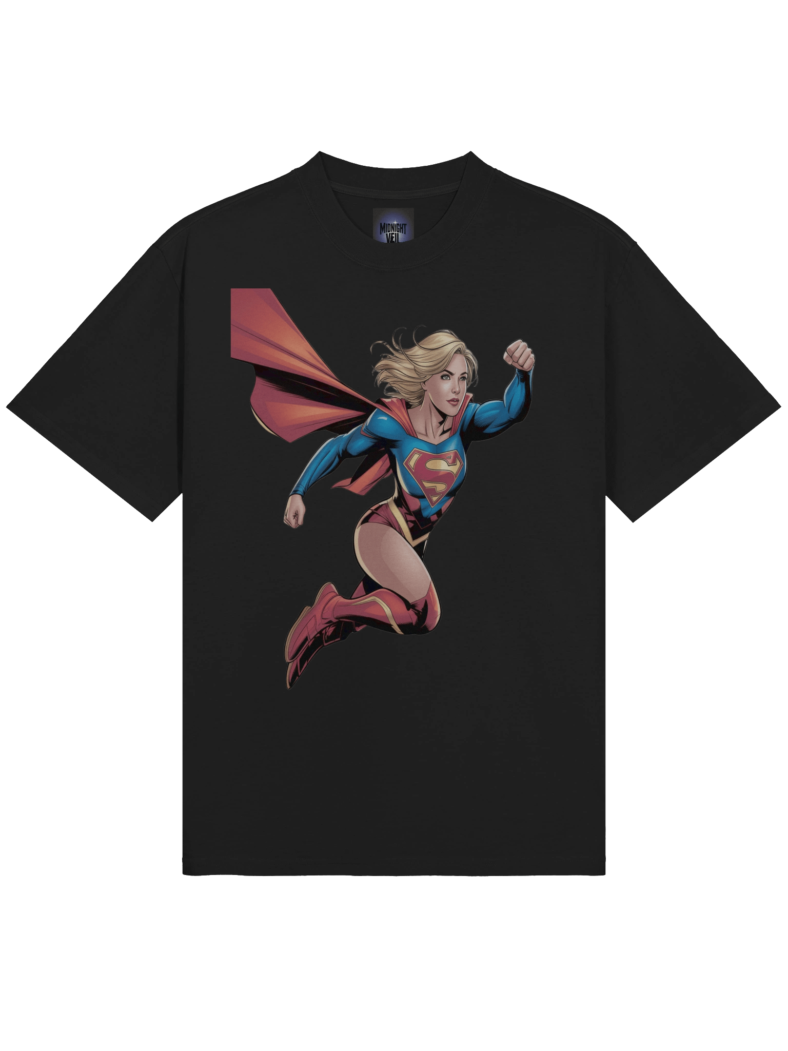 Supergirl Stellar Shadow Oversized Faded T-Shirt product image (5)