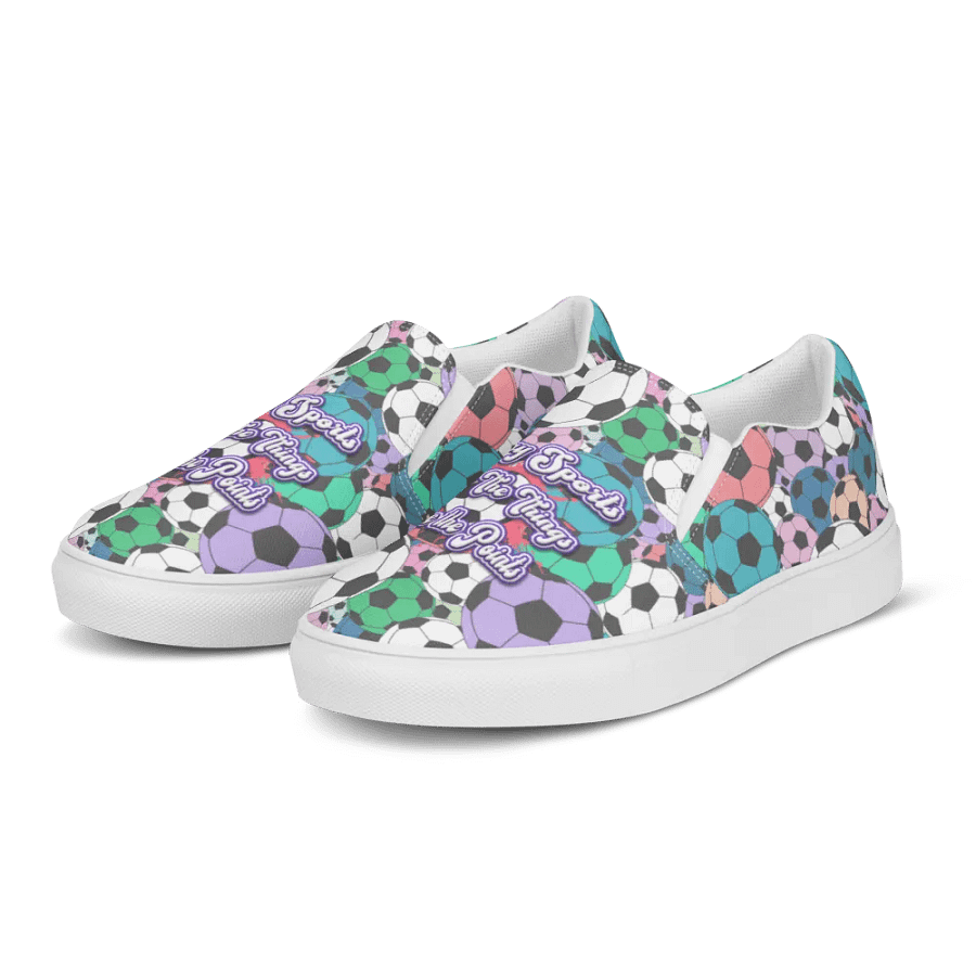 Yay Sports Soccer Football All Over Print Slip On Shoes product image (6)