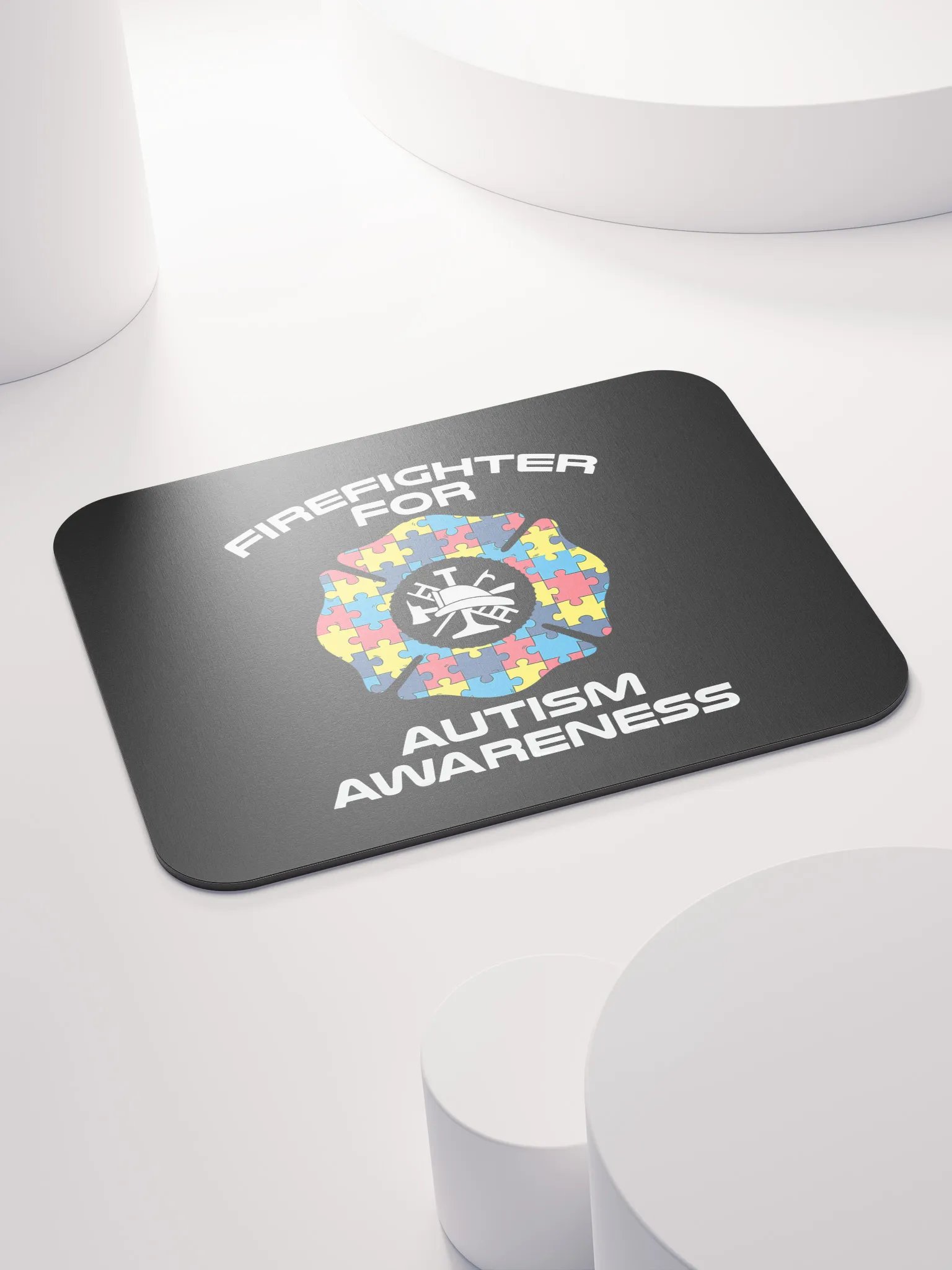 Firefighter for Austim Awareness - Mouse Pad product image (4)