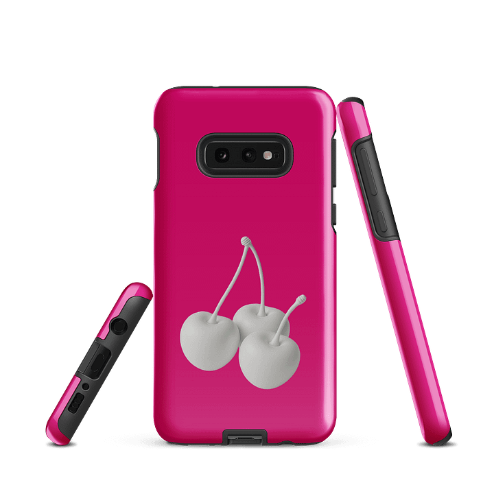 Magenta White Cherry Cherry Cherries Glossy Cherries Samsung® Tough Case product image (1)