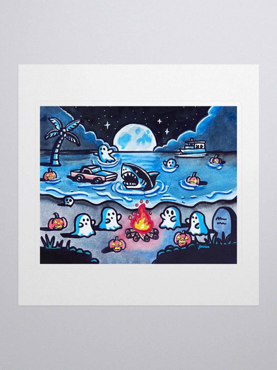 Cozy Seashore Bonfire Sticker product image (1)