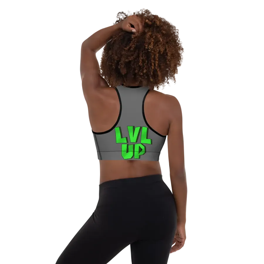 LVL UP Grey Sports Bra product image (1)