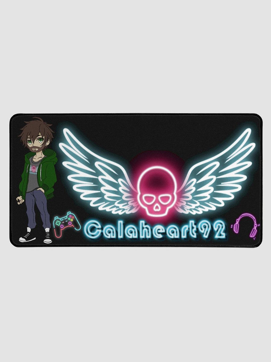 calaheart neon logo desk mat product image (1)