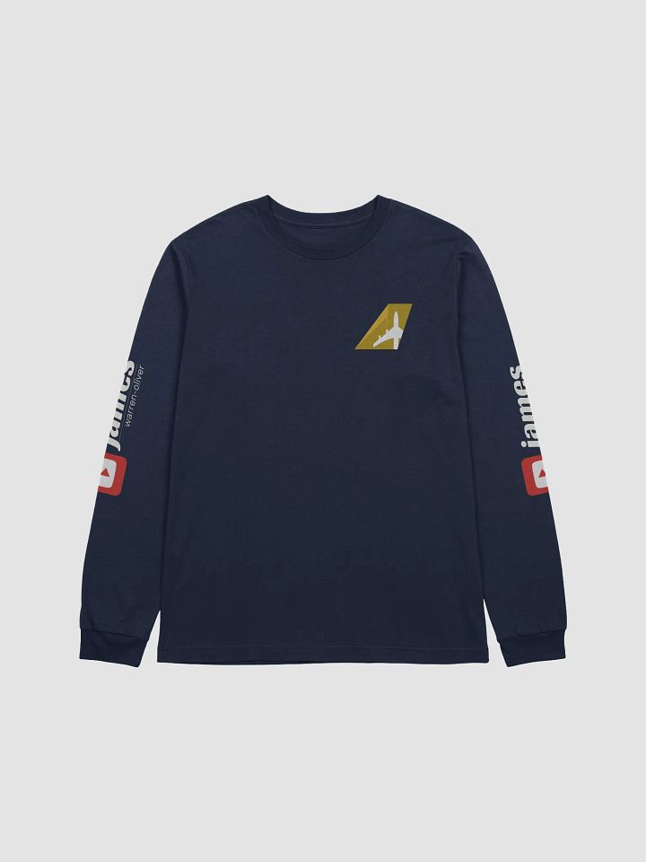 💤 First Class Pyjama Long Sleeve Top (Navy) - Two-Tone Gold Tailfin product image (1)