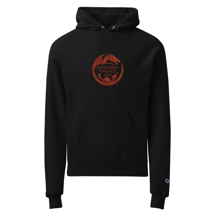 🔴 Red Dragon Hoodie – “Remember Who You Are” (Champion Edition) product image (1)