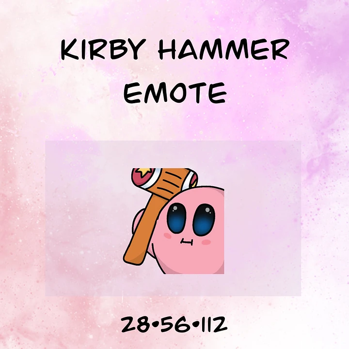 Kirby hammer emote product image (1)