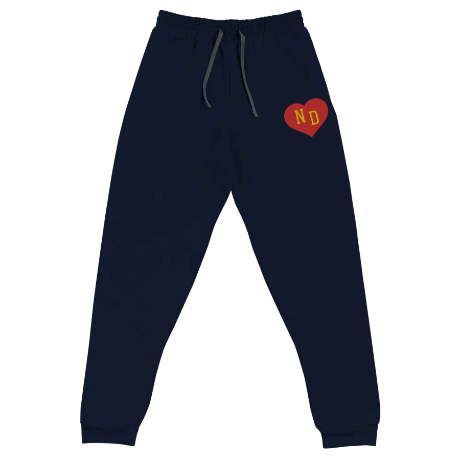 ND Heart Red Unisex Embroidered Sweatpants product image (1)