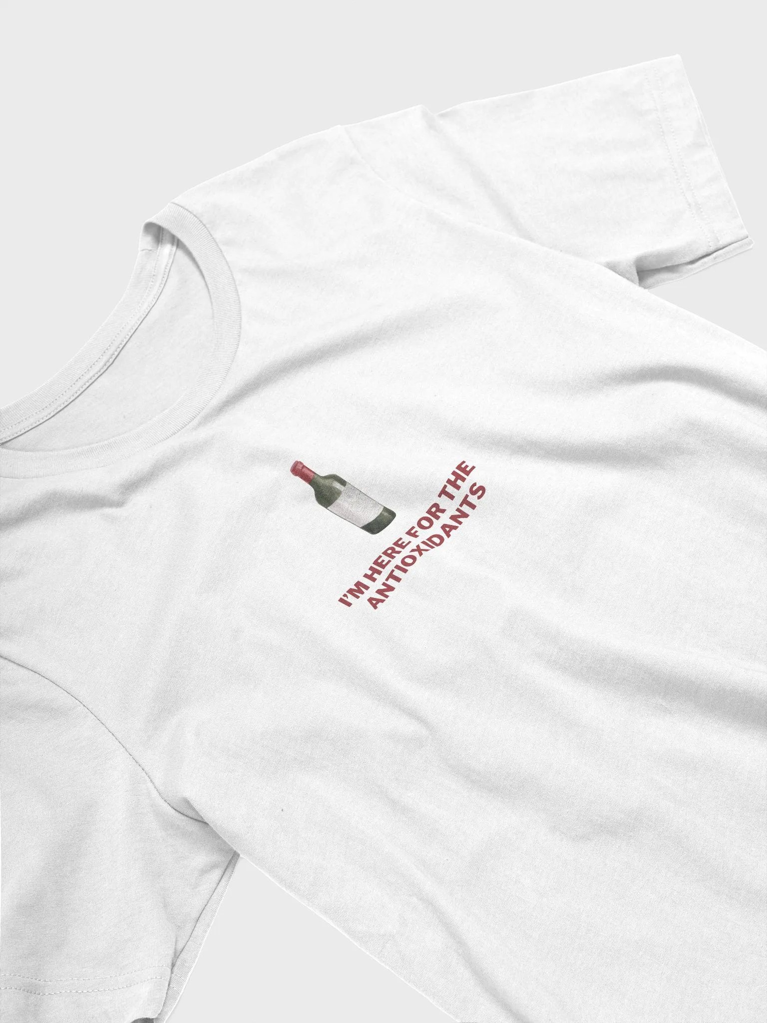 White T-Shirt 'I'm here for the antioxidants' Men's Women's Unisex Tee product image (3)