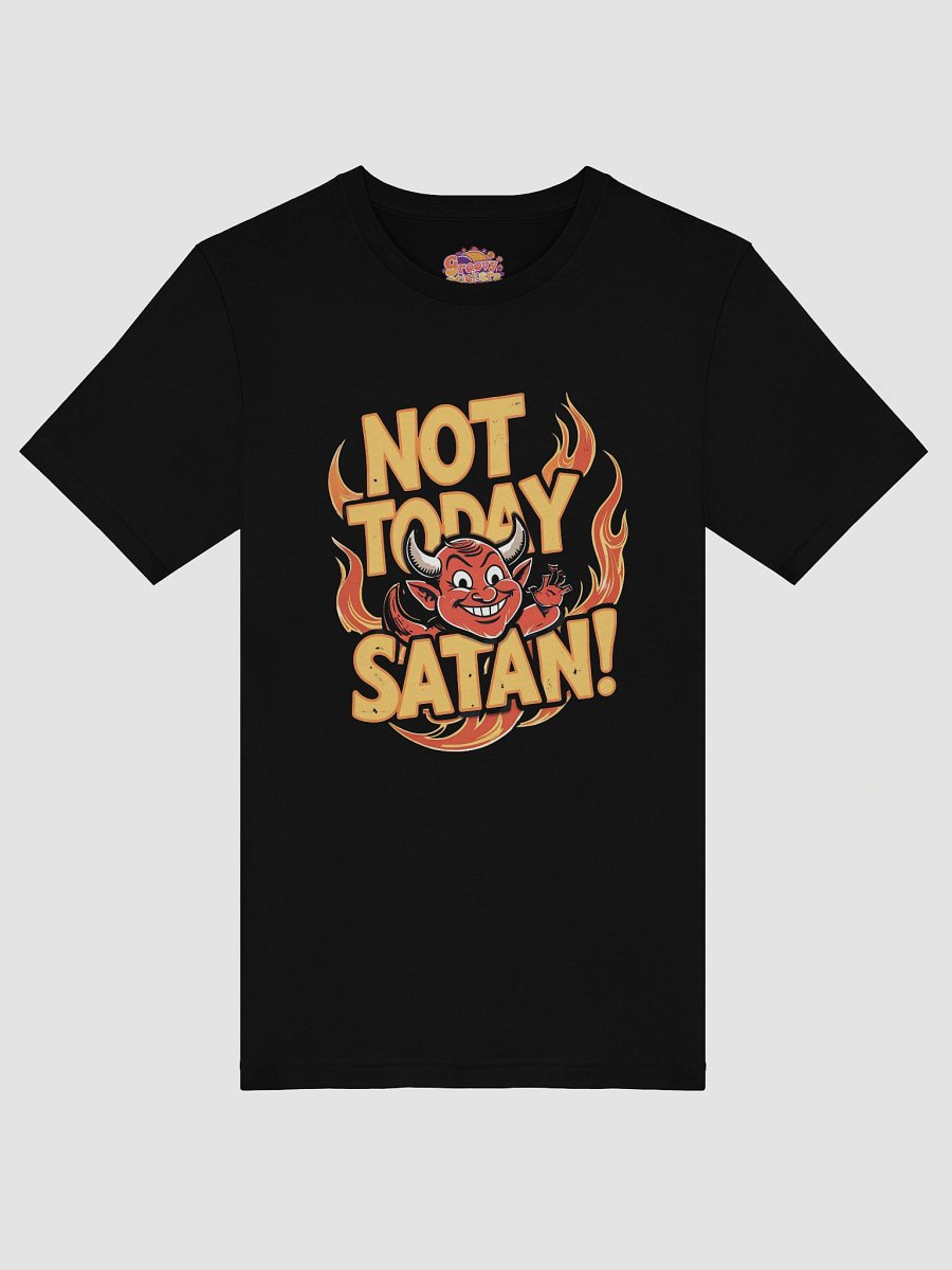 Flaming Devil 'Not Today Satan!' T-Shirt product image (3)