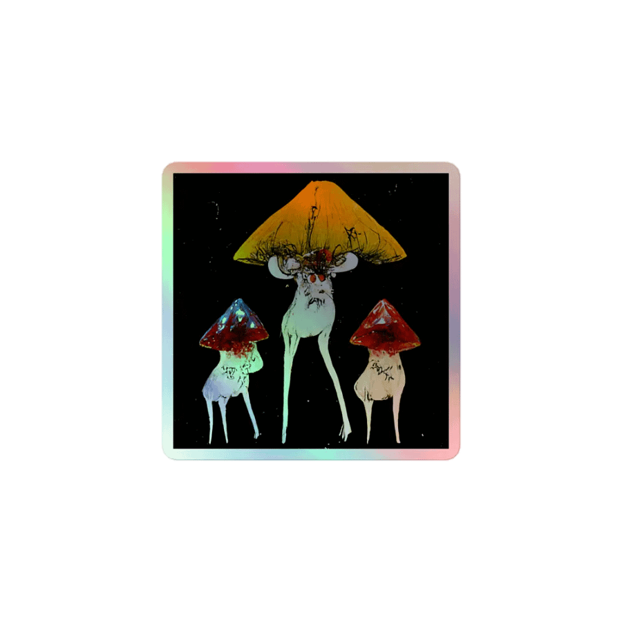 Mystical Mushroom Trio Holographic Sticker Set product image (1)