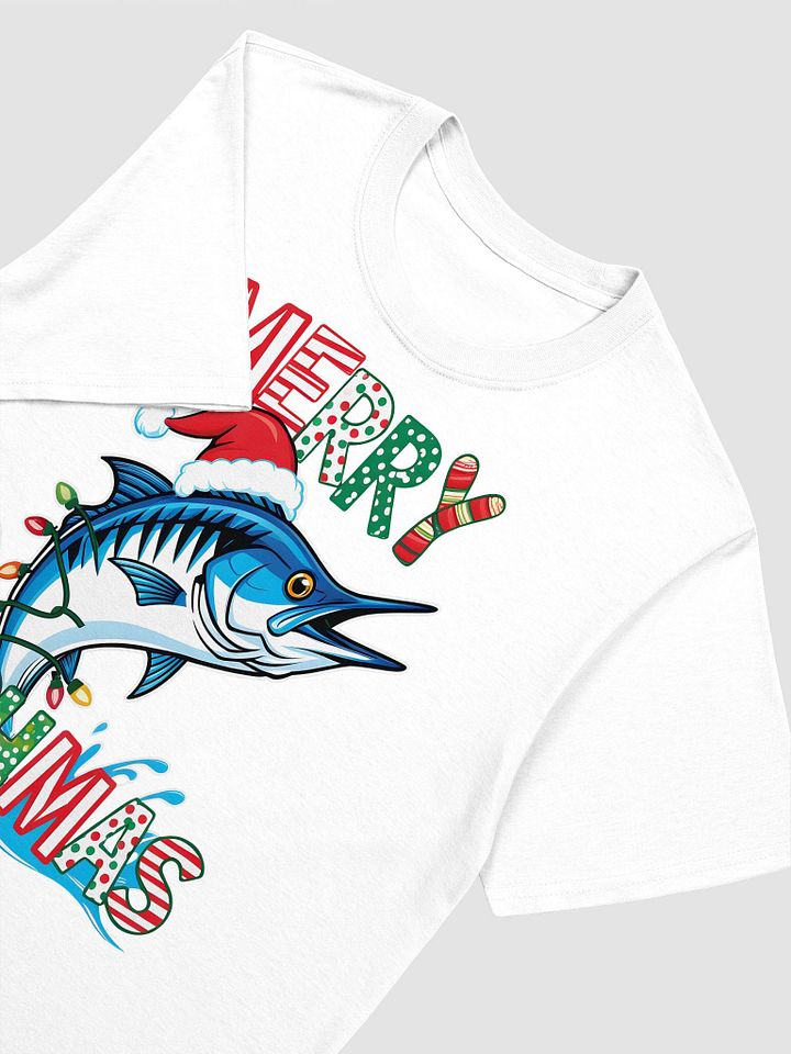 Merry Fishmas Marlin Fishing Christmas Lights shirt product image (2)