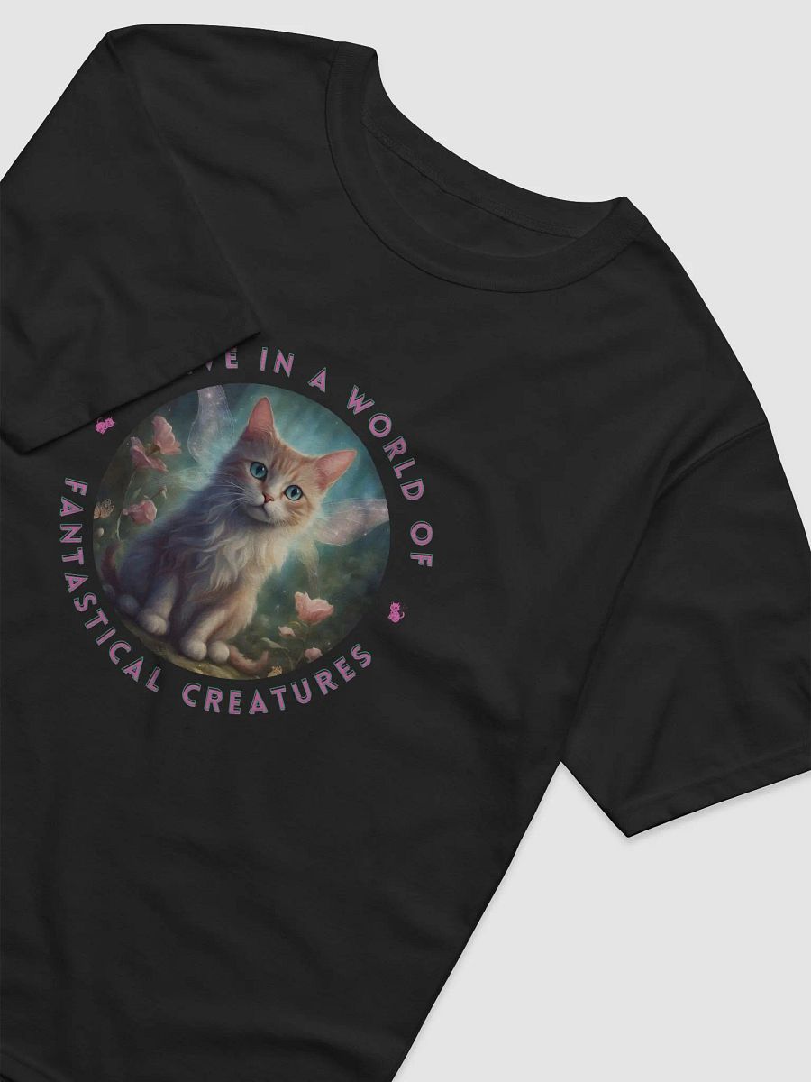 I Live in a World of Fantastical Creatures Kitten Relaxed Fit T-shirt product image (10)