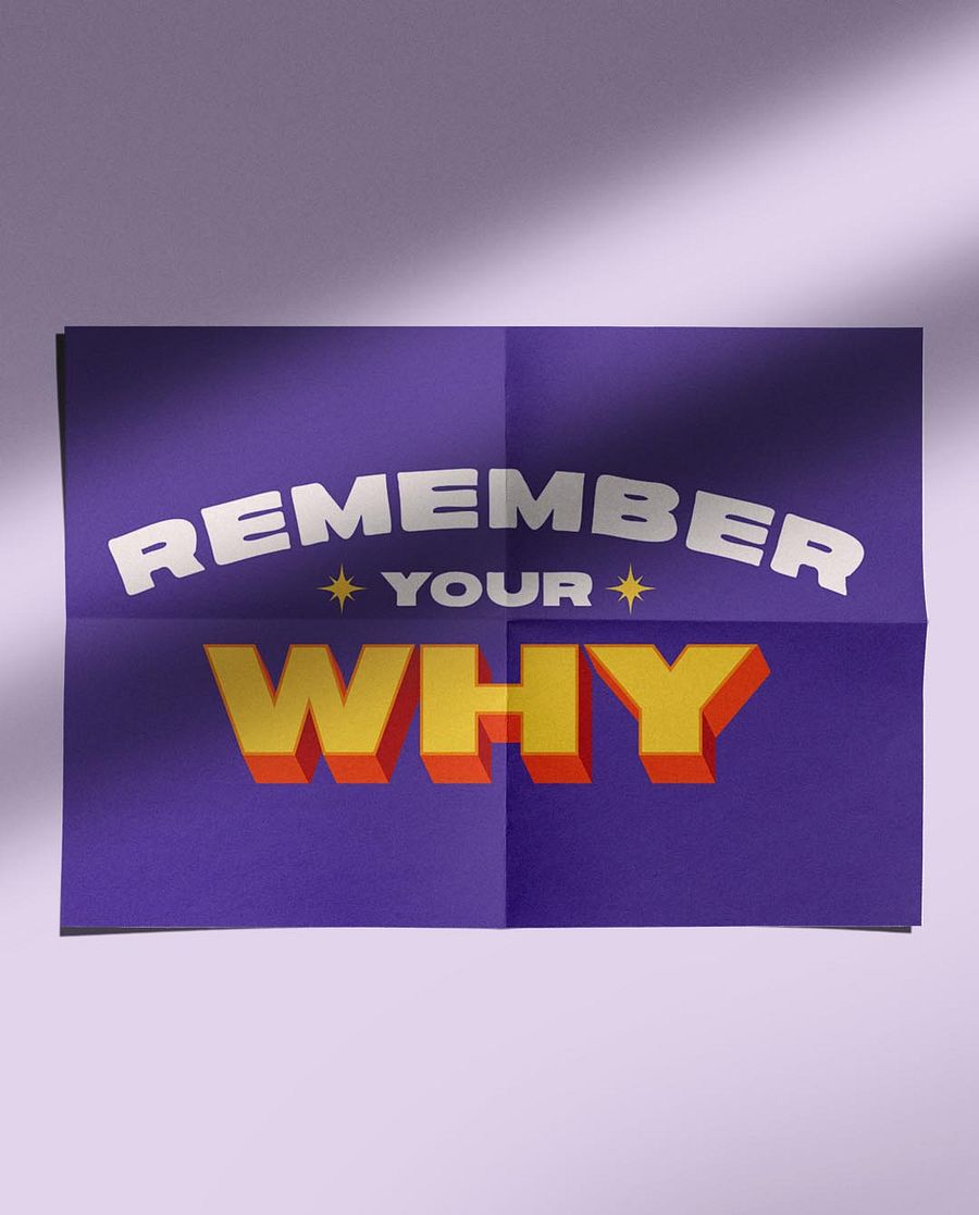 Remember Your Why Quote Affirmation Printable Wall Art Decor - Instant Download product image (3)