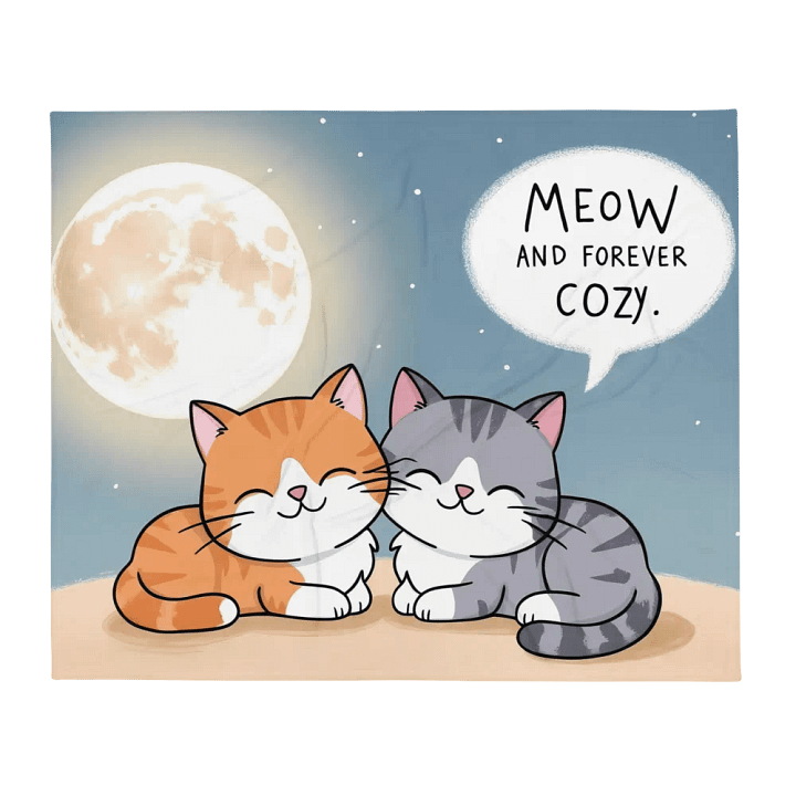 Meow & Forever Cozy Throw Blanket product image (1)