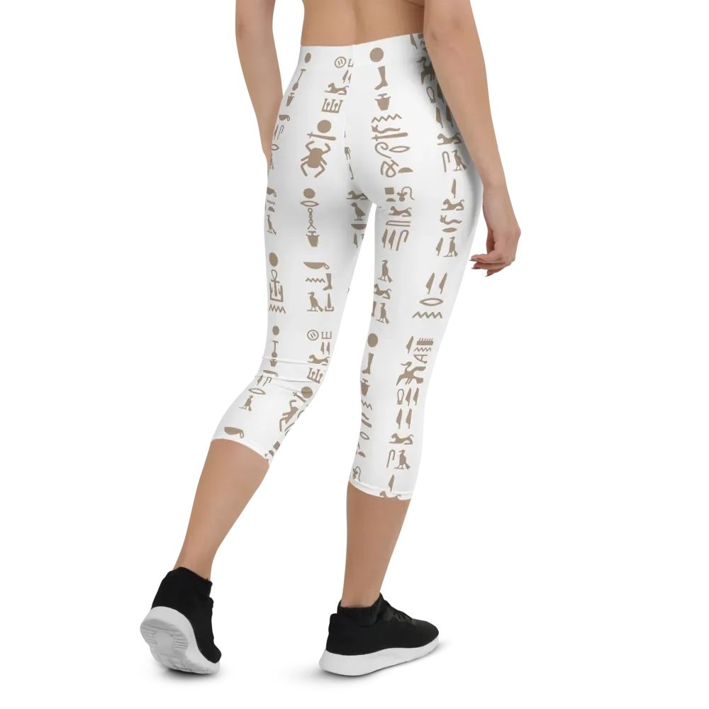 Isis White All-Over Print Capri Leggings product image (2)