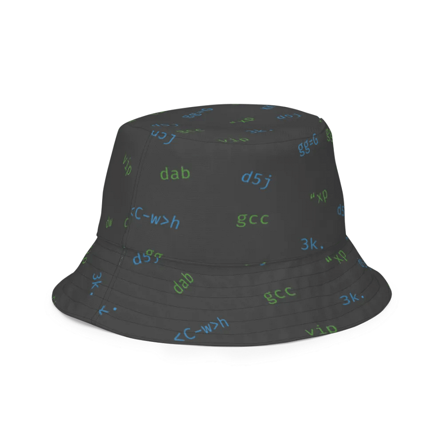 Reversible Vim motions bucket hat product image (12)