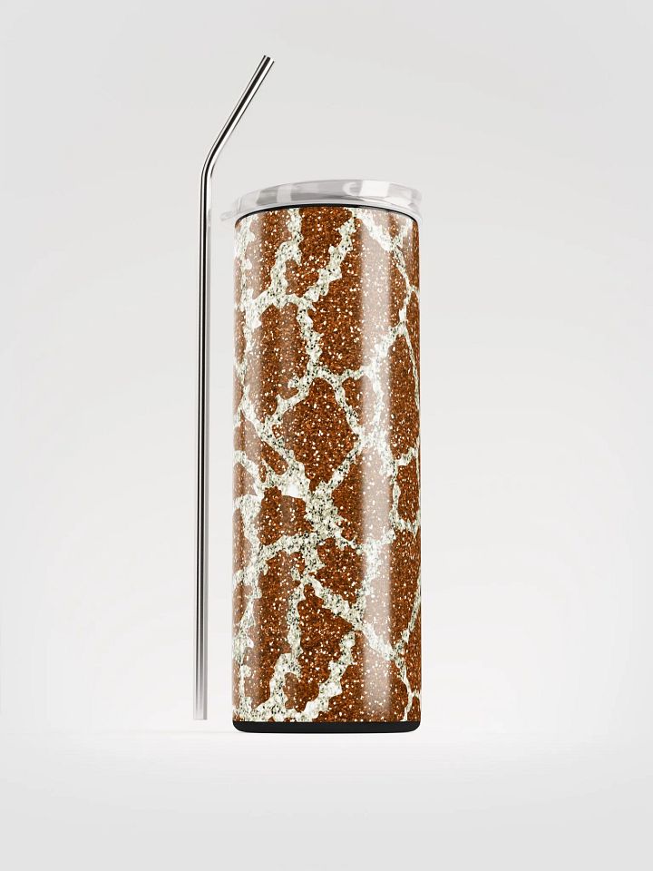 Unleash Your Style with our Giraffe Print Stainless Steel Tumbler | Eco-Friendly 20 oz Tumbler with Reusable Straw product image (1)