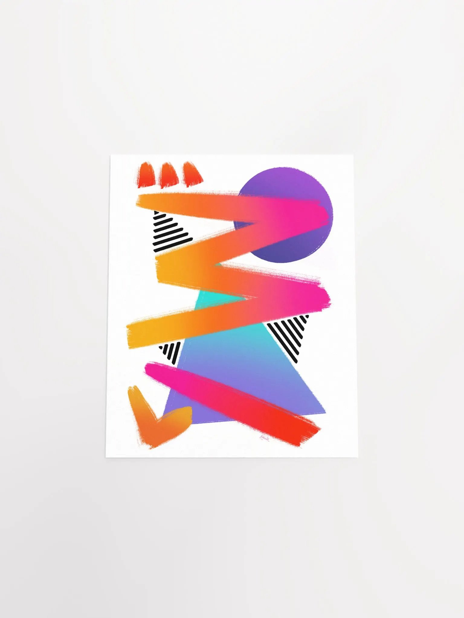Sunset shapes art print product image (4)