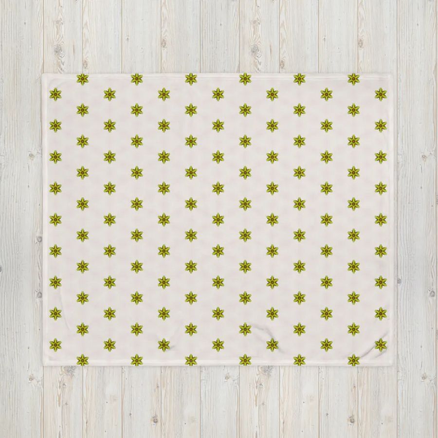 Star Flower Seamless Patterned Throw Blanket product image (7)