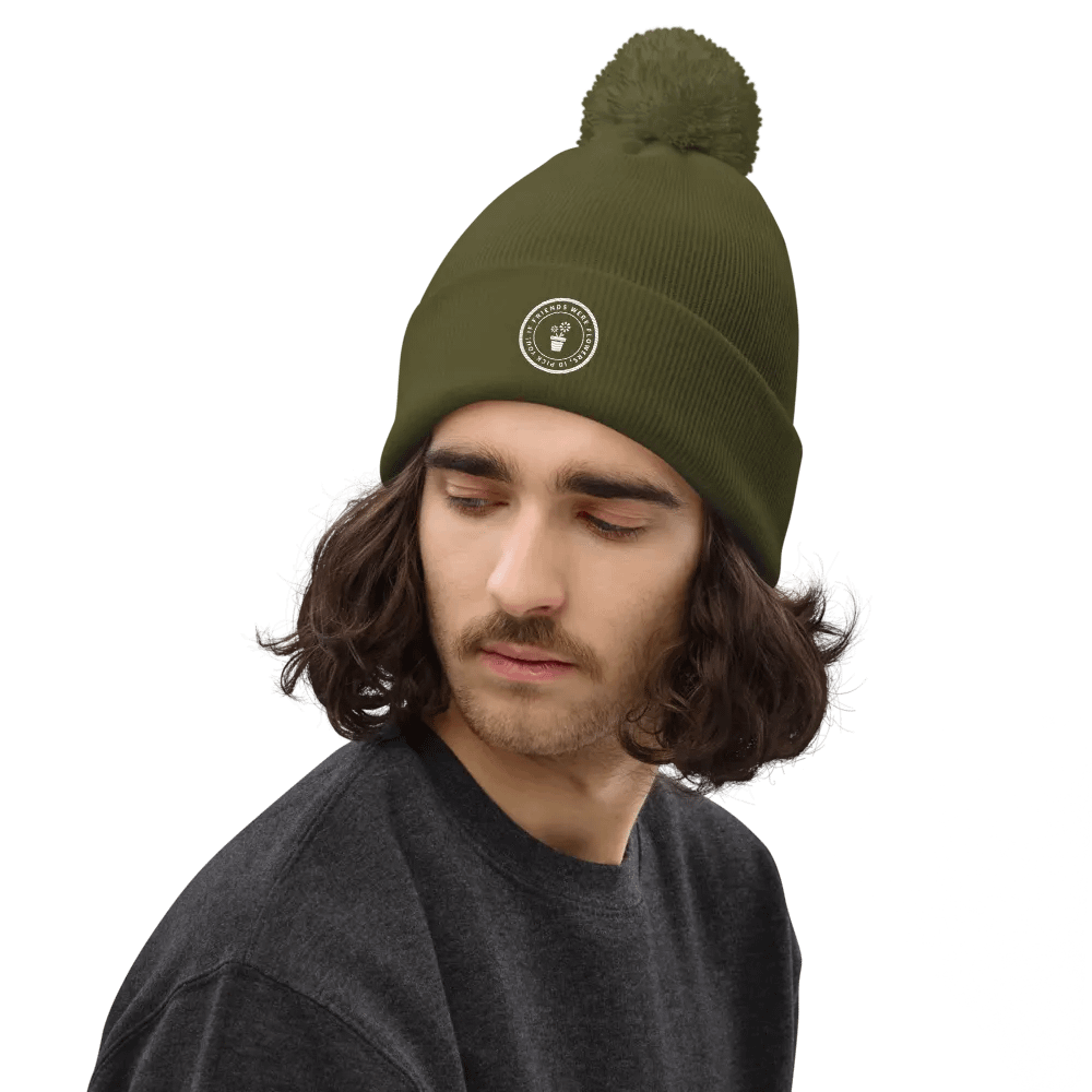 If Friends Were Flowers Pom Pom Beanie (Olive) product image (3)