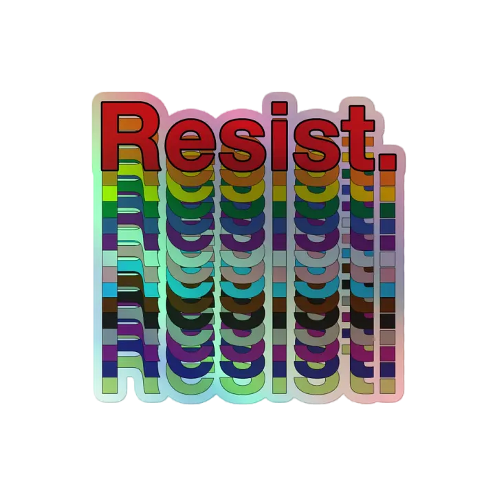 Resist - Rainbow Kiss-Cut Holographic Sticker Sheet product image (2)
