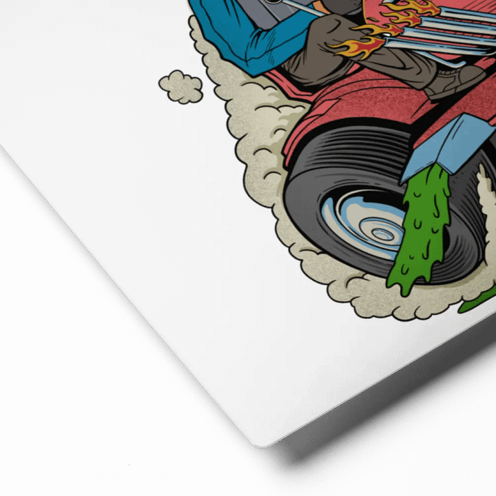 Lawnmower Mic | Glossy Metal Print product image (2)