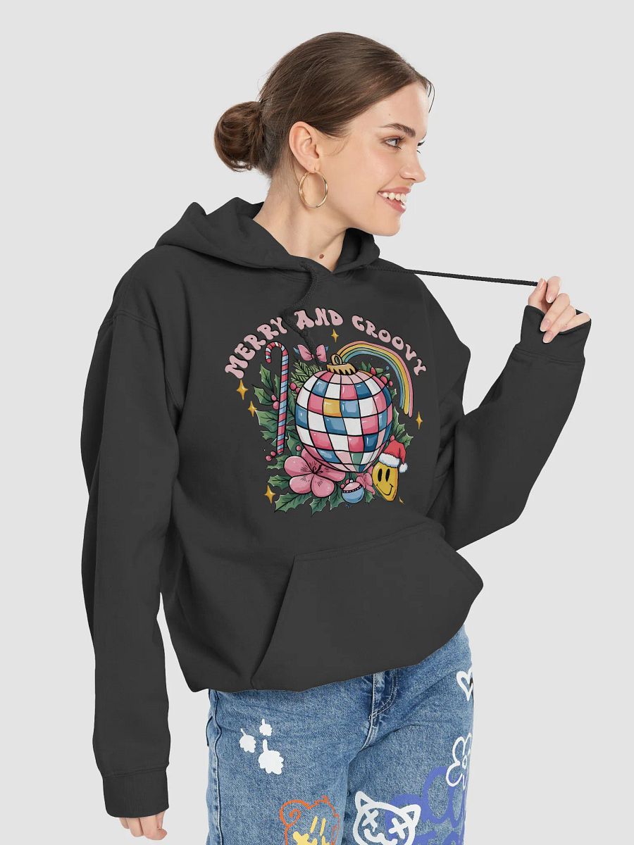 Merry and Groovy Disco Ball Hoodie product image (4)